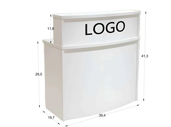 Reception Desk Counter Top, Laminate Desktop, Standing Front Table for Salon Spa
