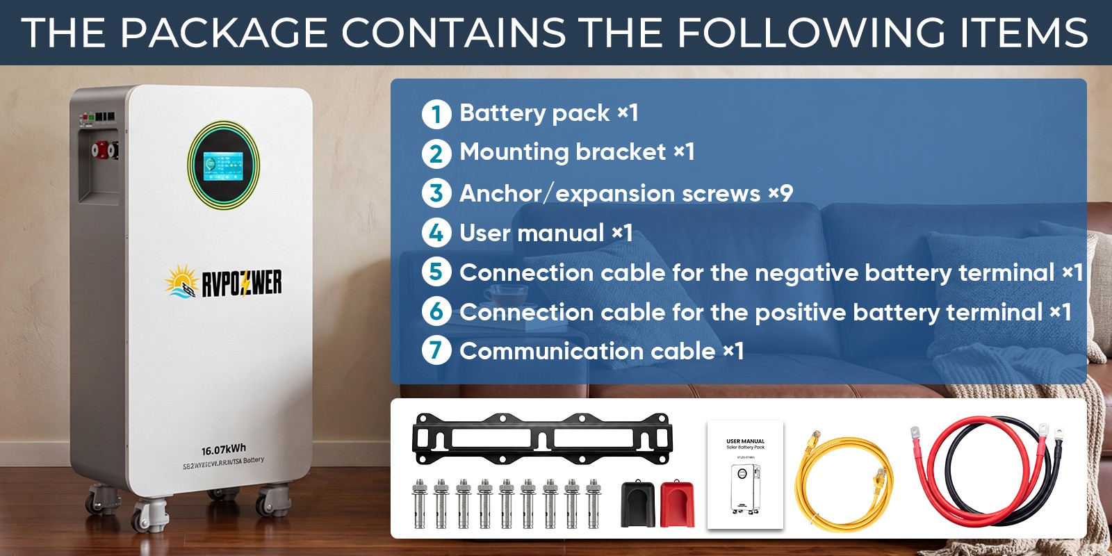 48V 314AH 16.07kWh Lithium Battery LiFePO4 Vertical Standing RV Solar Backup UPS