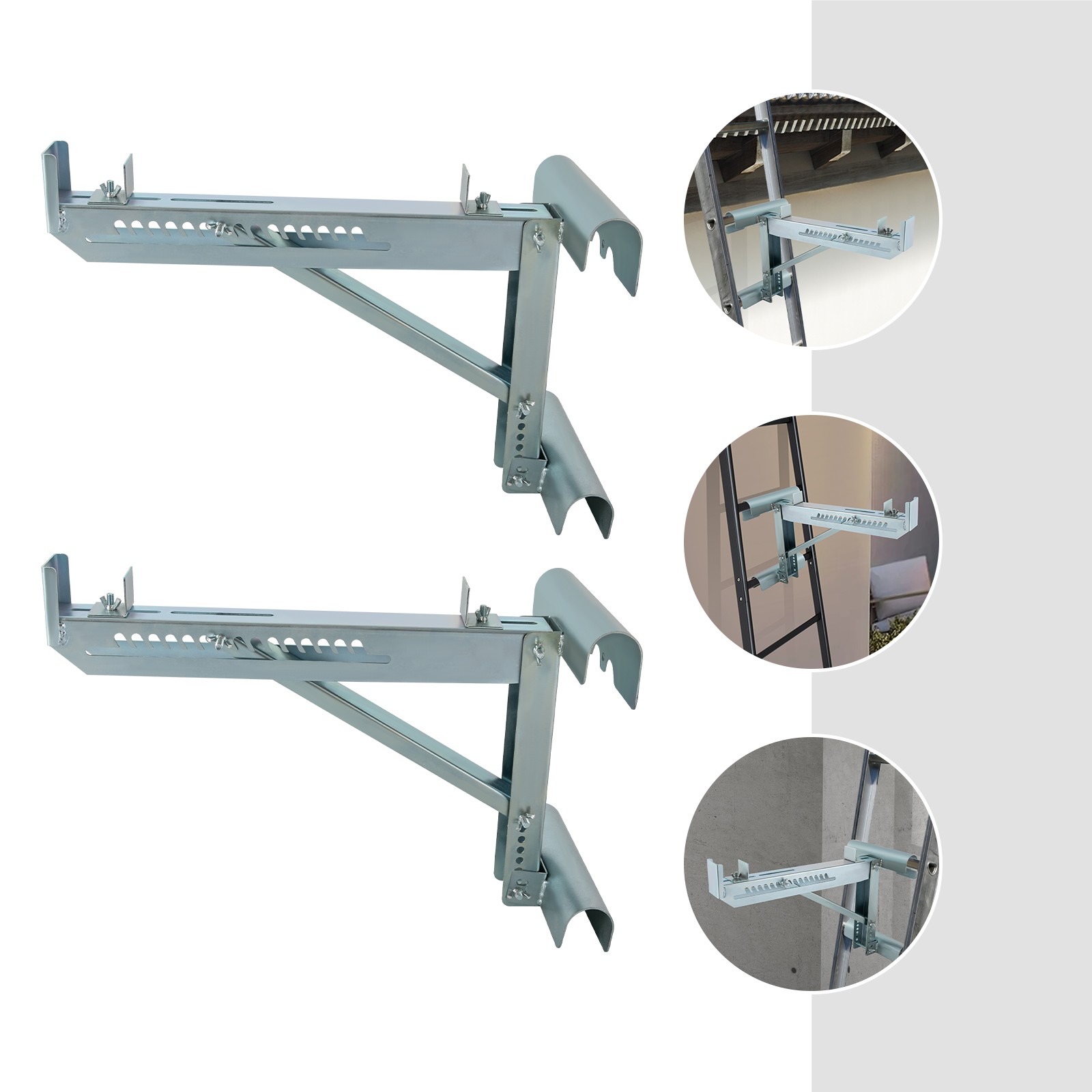 Pair of Heavy Duty Ladder Jacks 661lbs Capacity Scaffolding Bracket 2 Pcs US