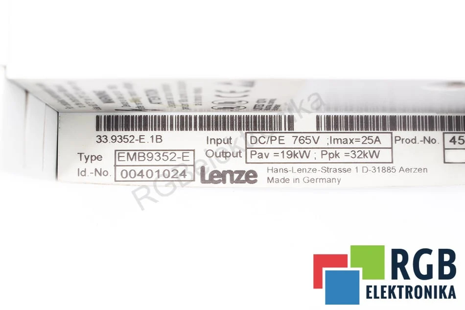 EMB9352-E 00401024 ID.-NO. 00401024 LENZE – Refurbished – 24 Months Warranty