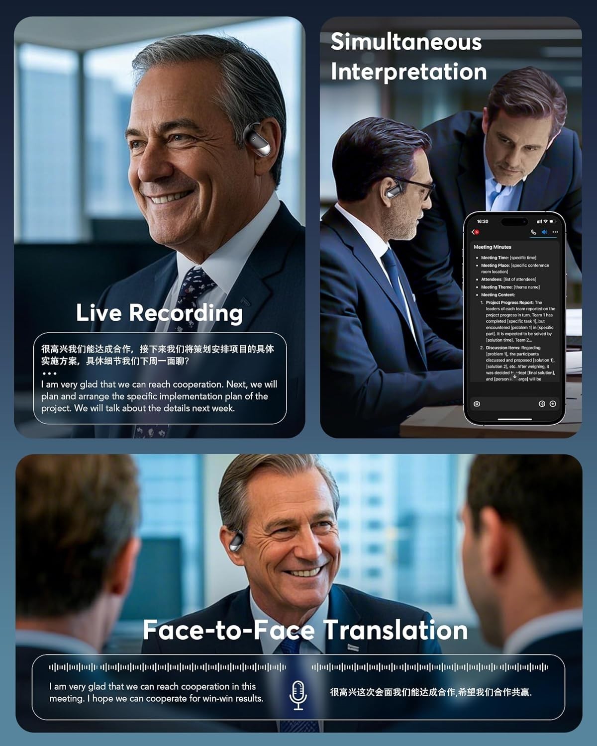 Translation Earbuds Real Time – AI 144 Language Translator Earbuds, Audifonos US