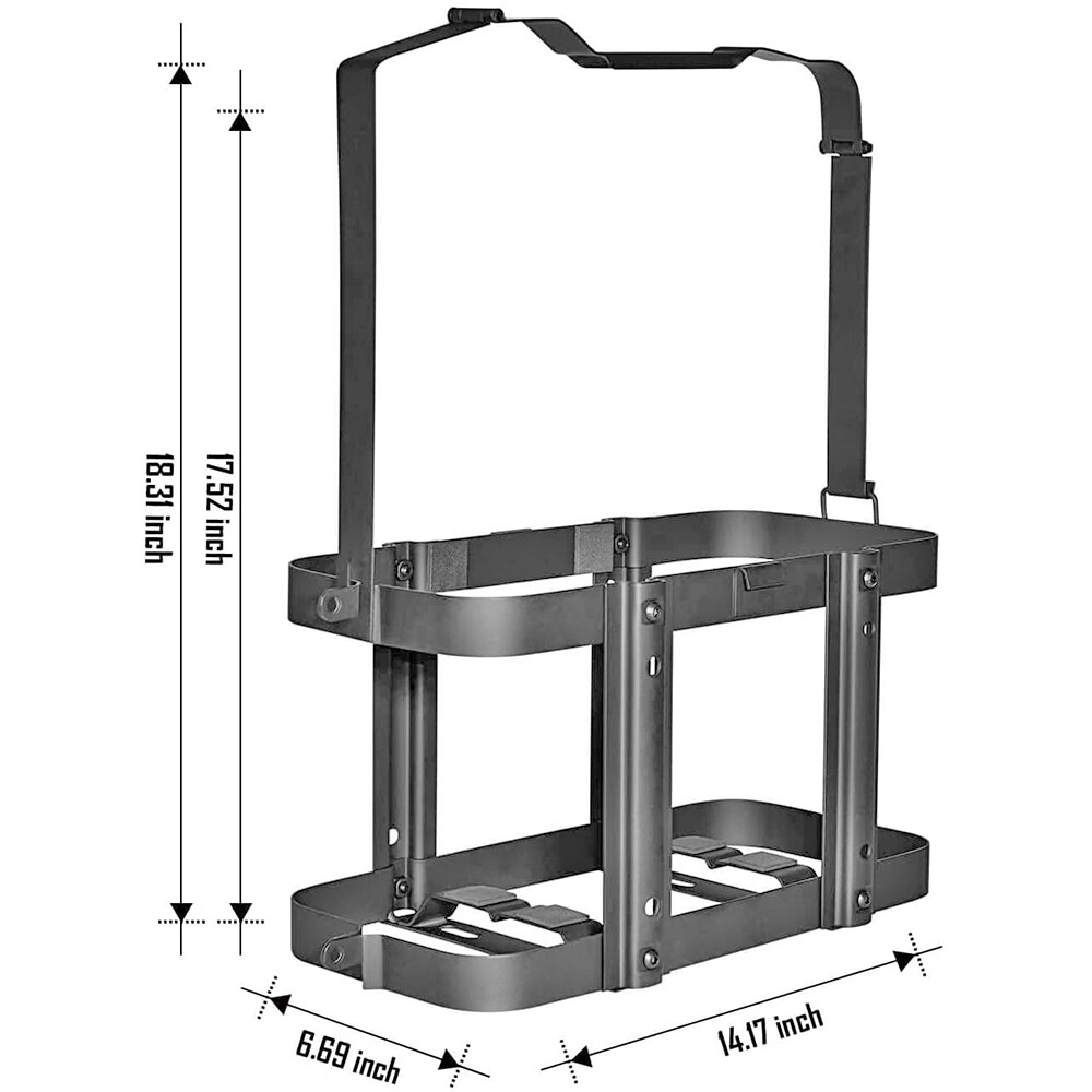 5.28 Gallons/ 20L Jerry Can Holder Kits Bracket Mount Gas Rack Oil Tank Fuel