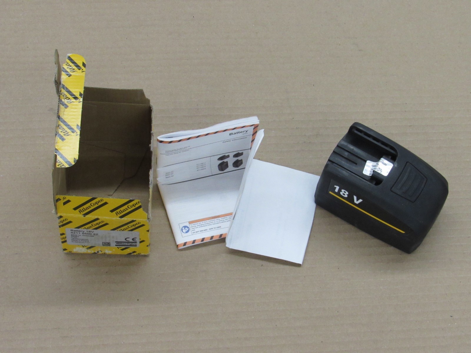 Atlas Copco 4211550022 18 volt 5AH 90WH Li-ion battery 4211 5500 22