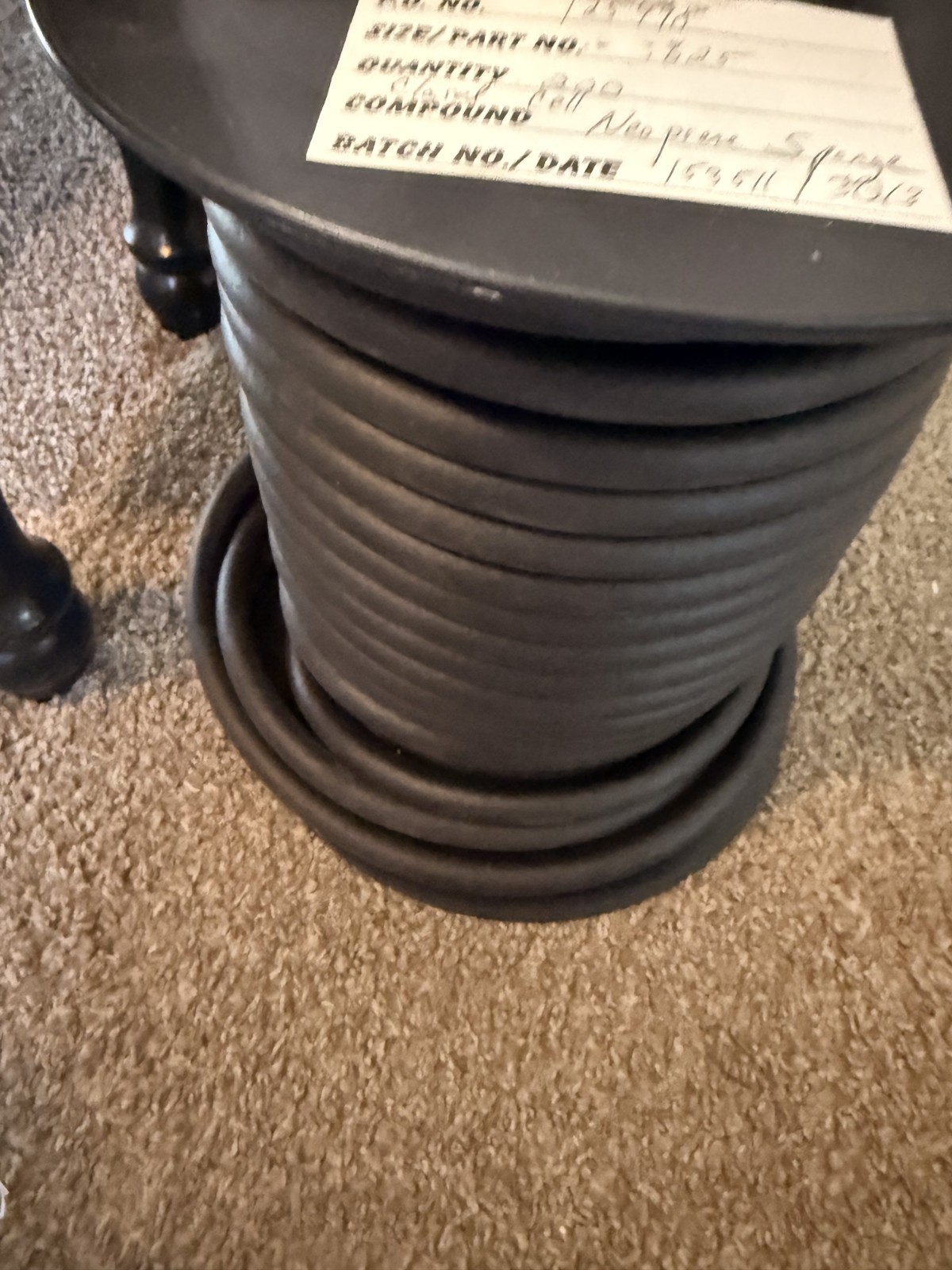 NEW Spool Closed-Cell Neoprene Sponge Insulation Tubing – Dark Grey .625 150ft