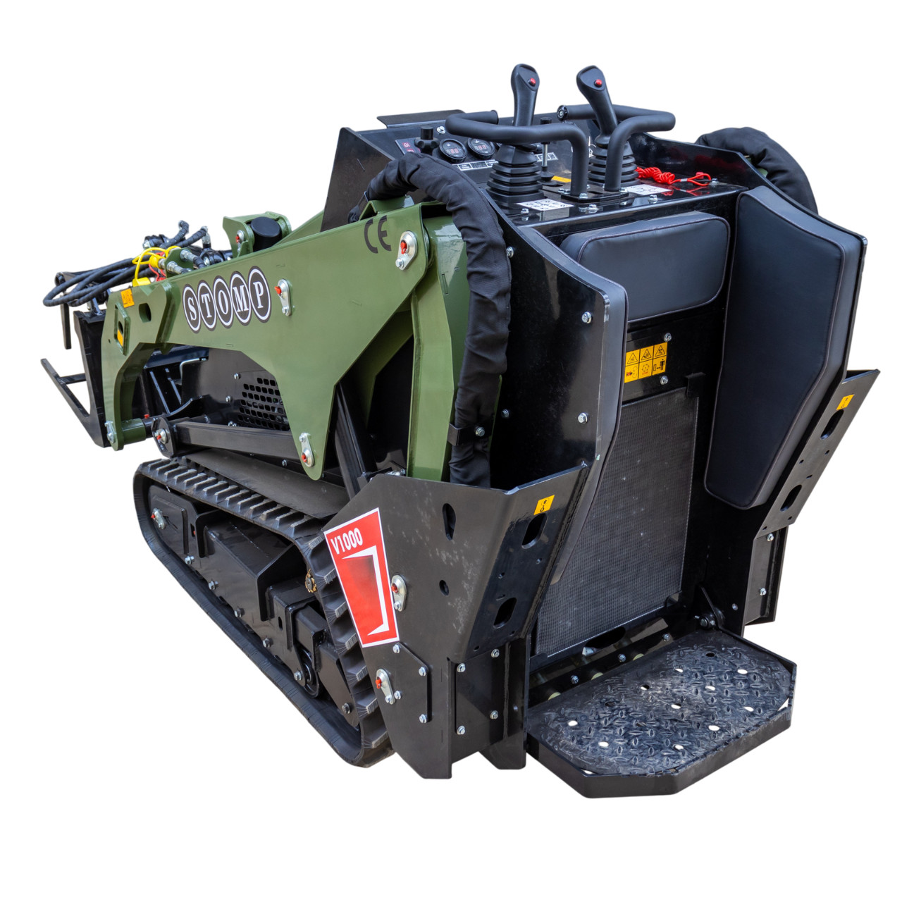 TYPHON STOMP V1000 1.5Ton Skid Steer Loader Kubota D1105 w Grapple and Bucket