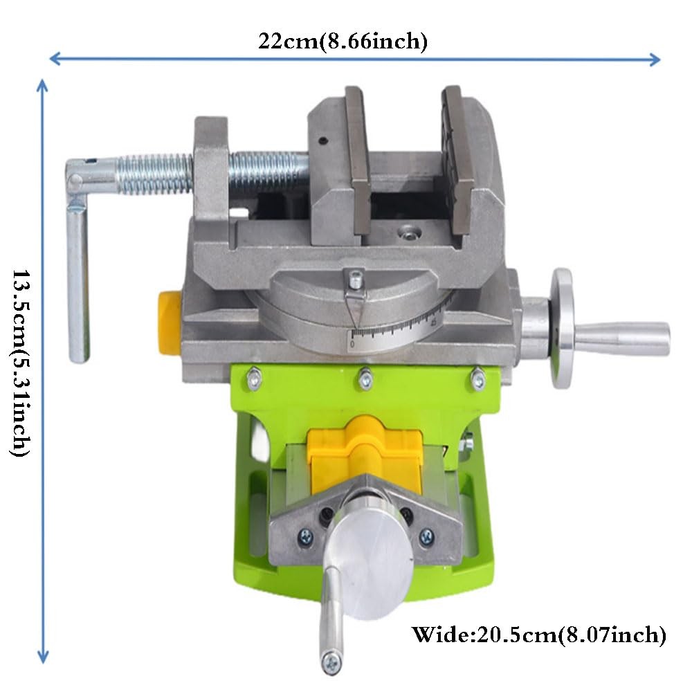 BACHIN Rotary Table 90 ° 3″ Cross Slide Drill 3inch ,Rotary 90 °, Green