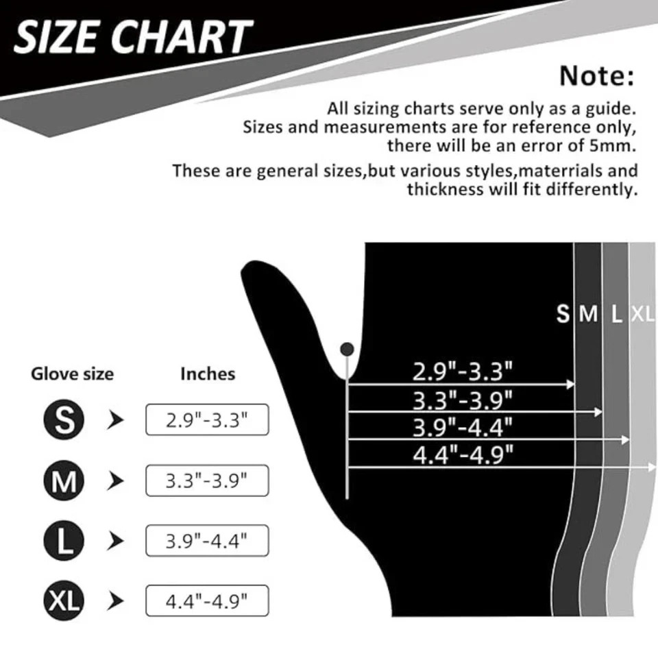 6 Mil Black Nitrile Gloves Heavy Duty Powder-Free Latex-Free XL New 100/1000