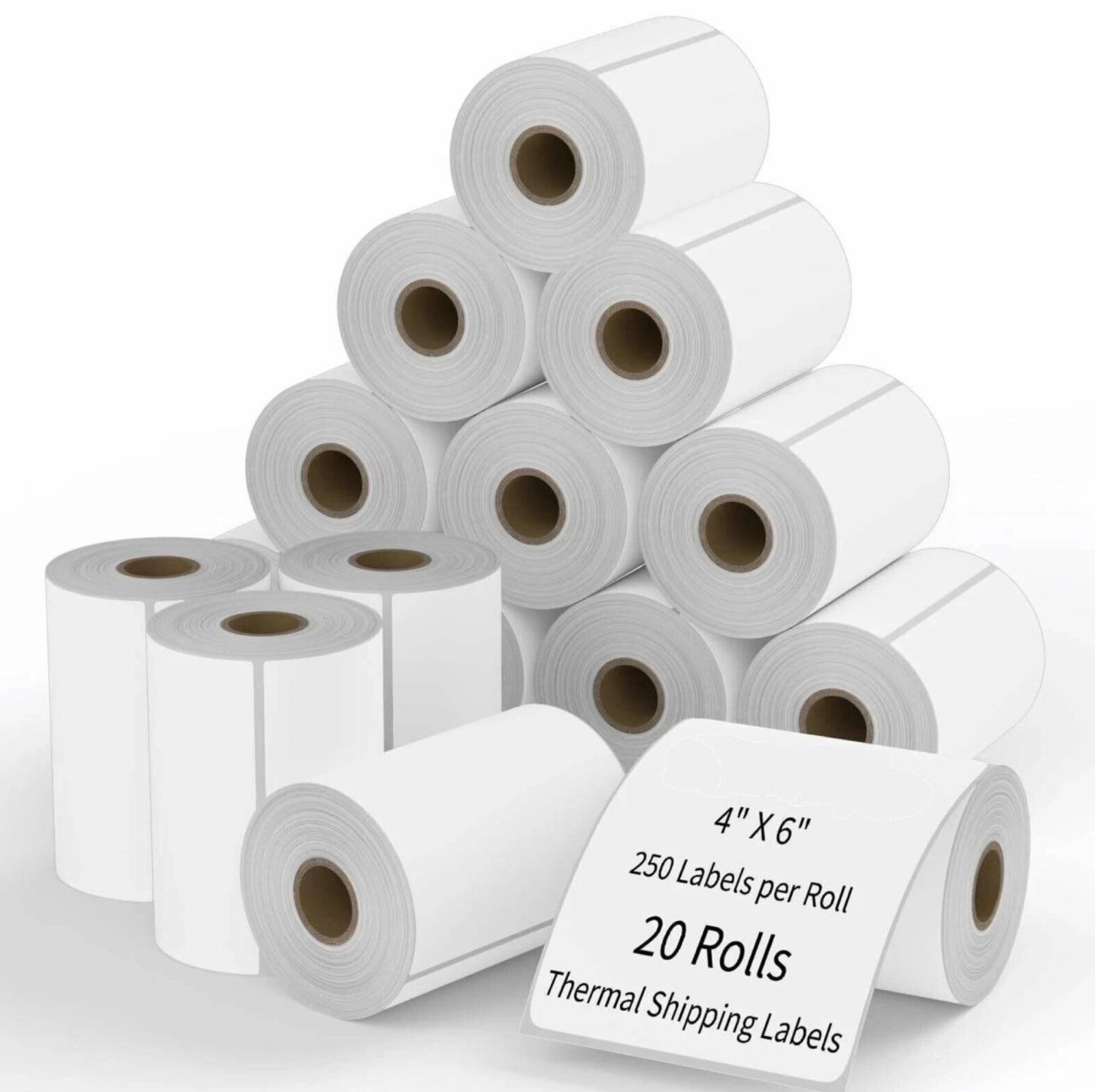 20 Rolls label 4×6 Direct Thermal Shipping 5000 labels Zebra Eltron ZP450 2844