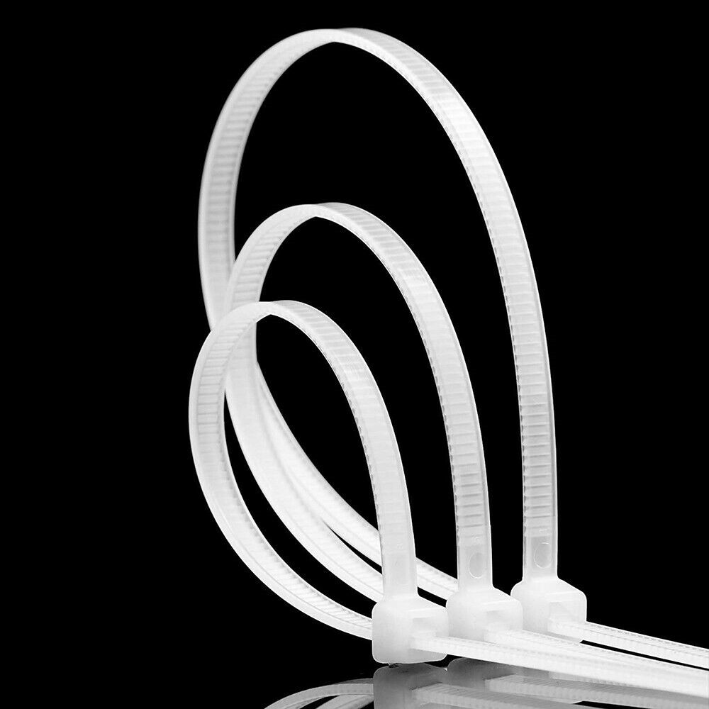 100-1000pcs Heavy Duty 8″ 12″ 18″ 24″ Nylon Plastic Cable Wire Zip Ties Wrap US