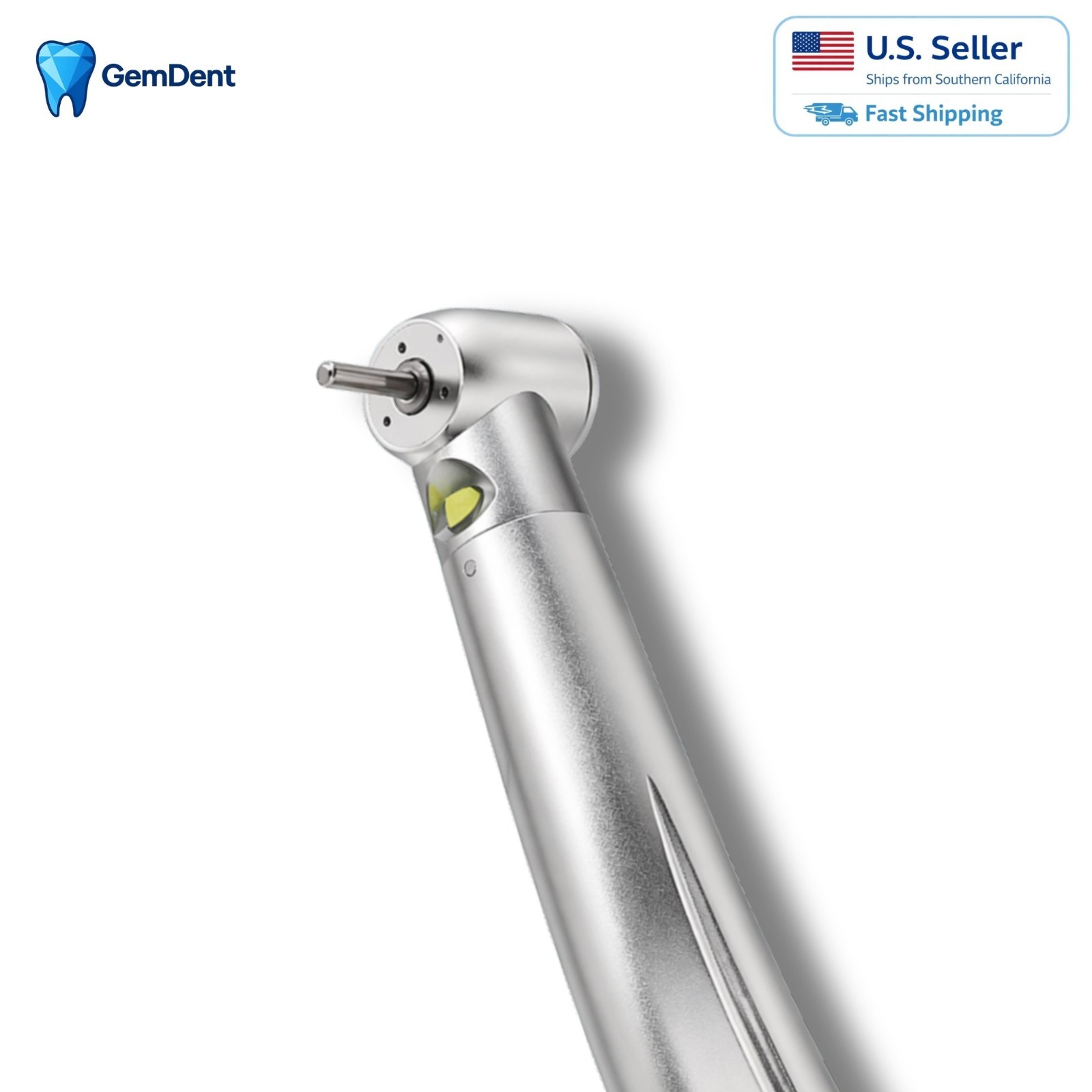 GemDent Dental Fiber Optic E-generator LED High Speed Handpiece 3 Spray 4 Hole