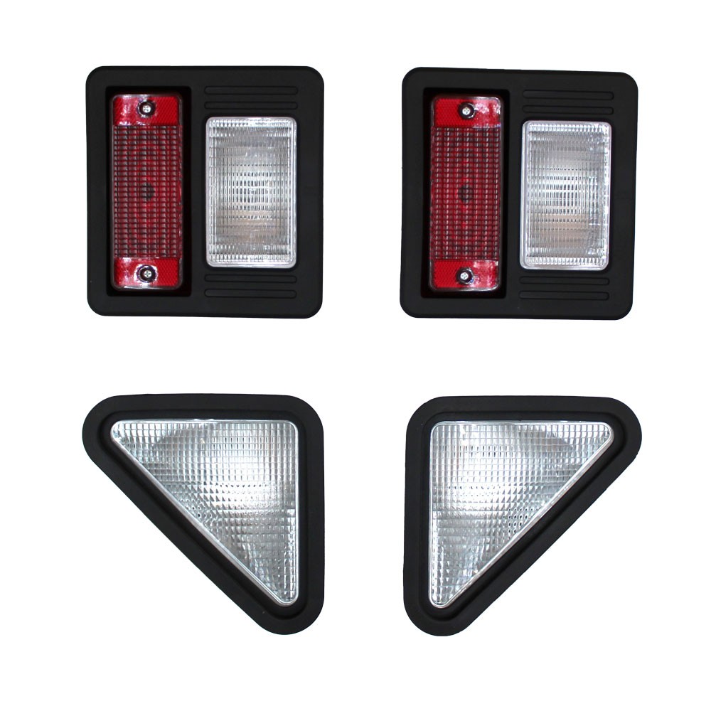 SET REAR + LEFT + RIGHT FRONT LIGHTS LH RH FOR PART 6670284 6674400 6674401