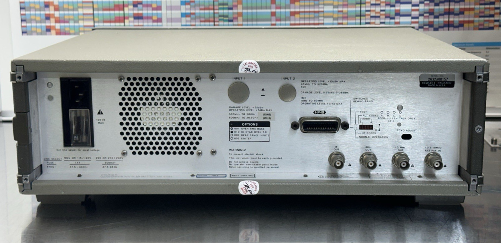 HP Agilent 5352B 40 GHz Microwave Frequency Counter Opt 010 — Calibrated —