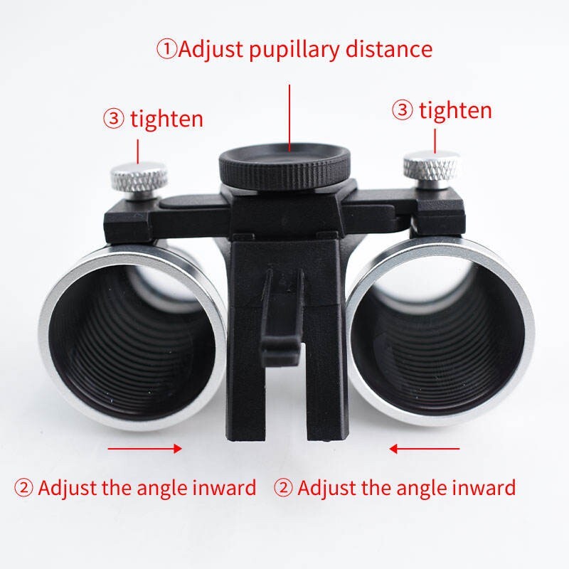 3.5X Dental Surgical Headband Binocular Loupes with 5W LED Head Light 2 Leds USA