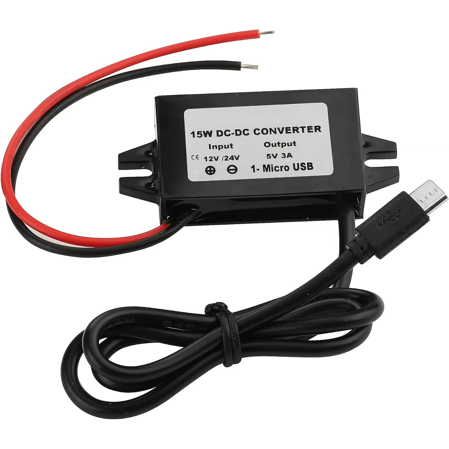 DC 12V to 5V 3A 15W Step down USB Converter Regulator Adapter For Car Charger US
