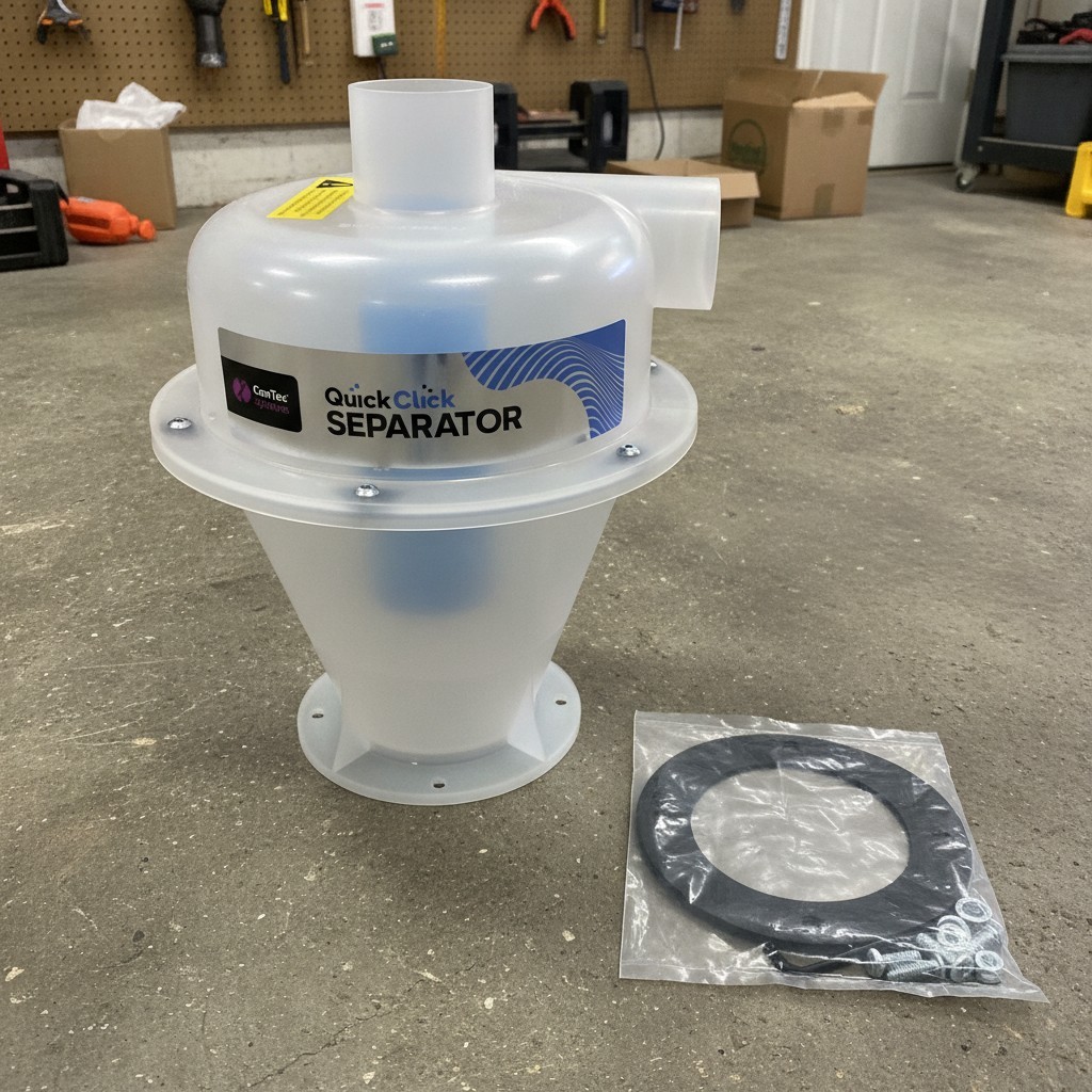 Compact Quick Click Dust Collection Separator for Improved Filtration – 3.4 lbs