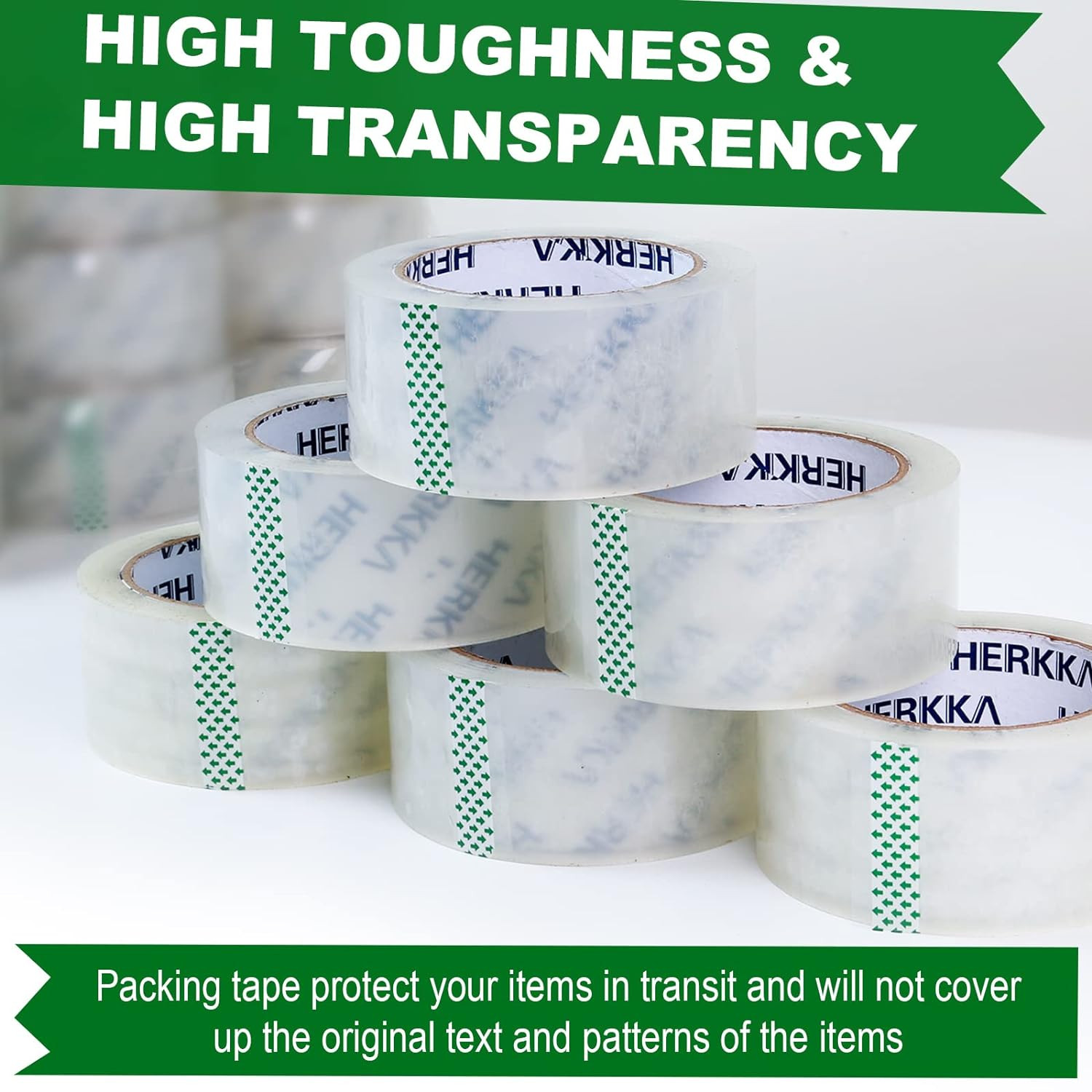 Clear Packing Tape, 36 Rolls Heavy Duty Packaging Tape for Shipping Packaging Mo