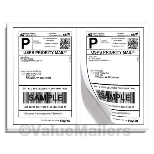 Labels Premium Mailing Shipping 8.5×5.5 Half-Sheet Self Adhesive 100 -10000 USA