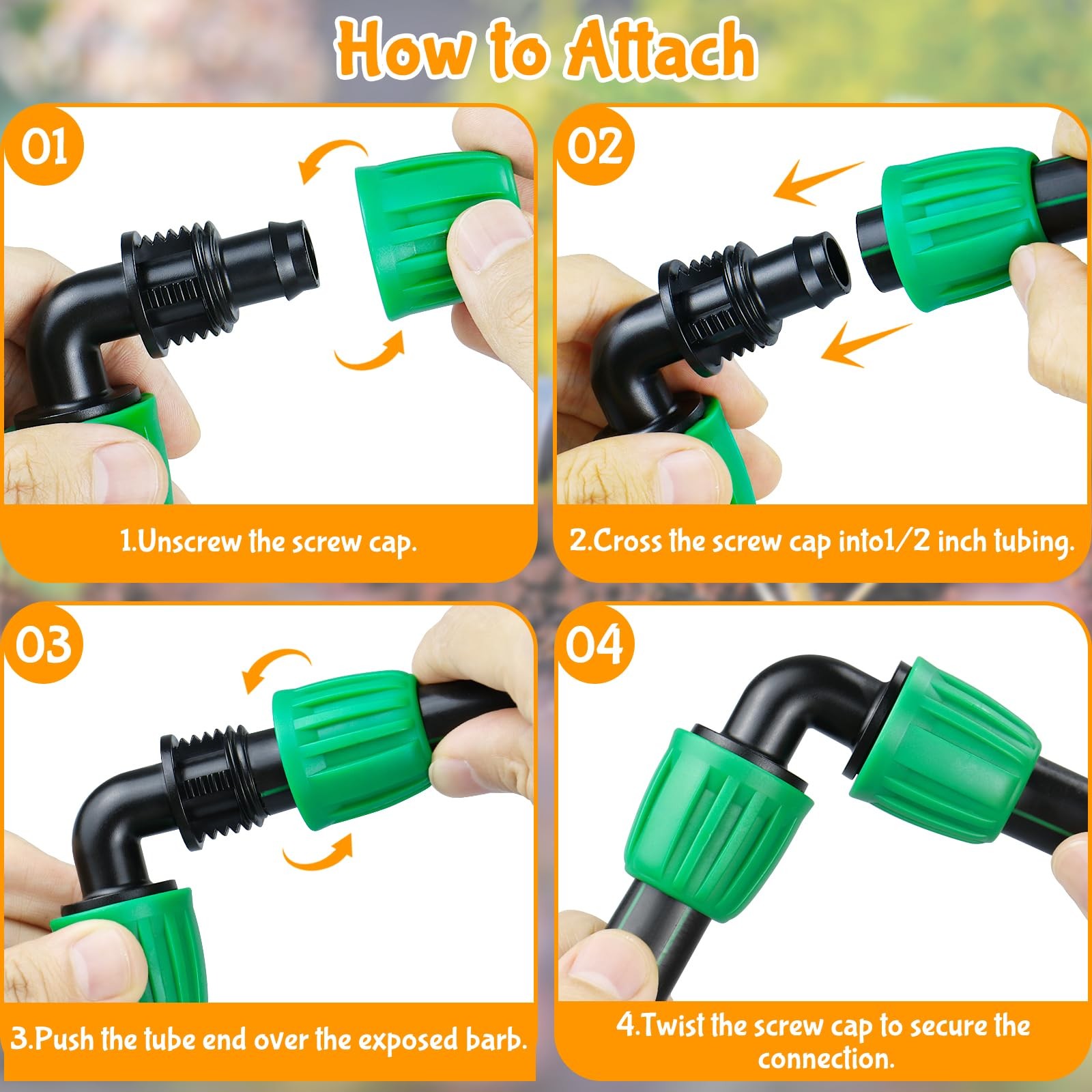 Drip Irrigation 1/2″ Elbow Fittingsï¼š1/2 Inch Drip Line Lock Barbed 90 Degre…