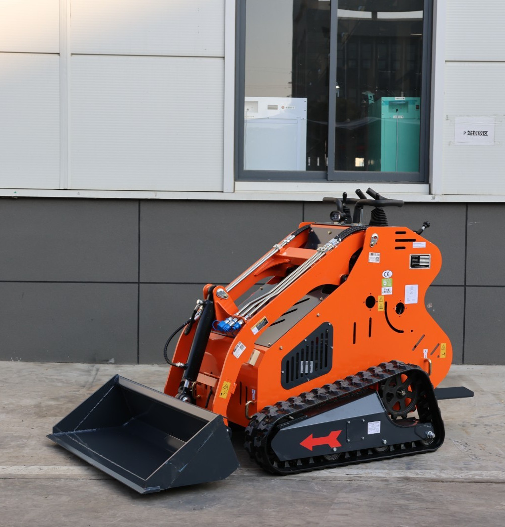24HP Mini Track Skid Steer Loader, RATO 2-Cylinder Engine, 3-Pump Hydraulic Syst