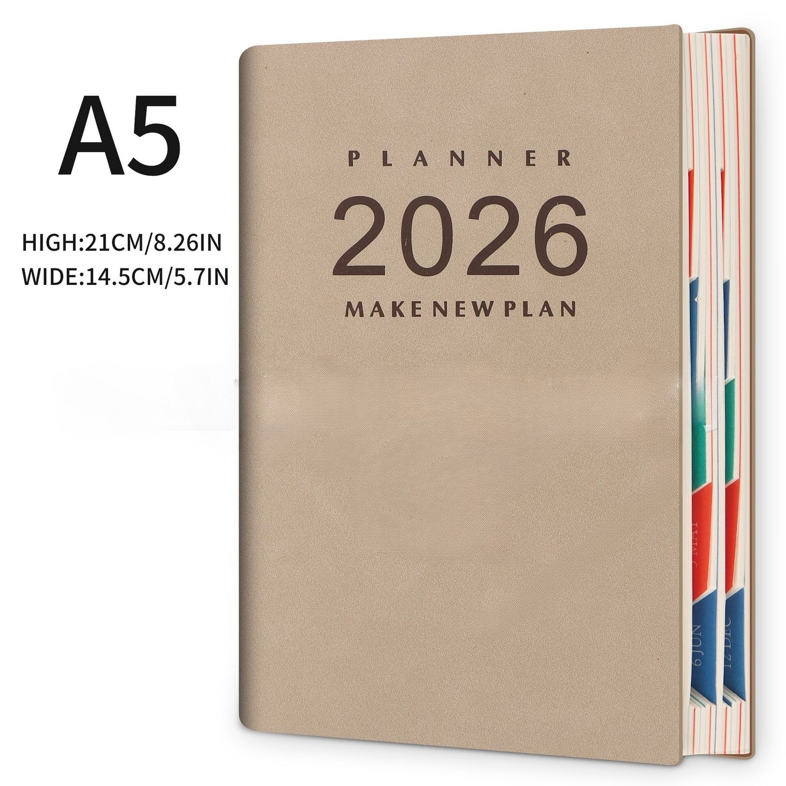 Daily Planner 2026, Calendar 2026 Agenda Planner Daily Journal Notebook 5.7″X8.3