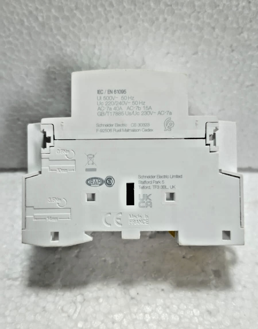 SCHNEIDER ELECTRIC A9C20842 ACTI9 ICT CONTACTOR 2NO 40A 220/240V AC COIL NEW