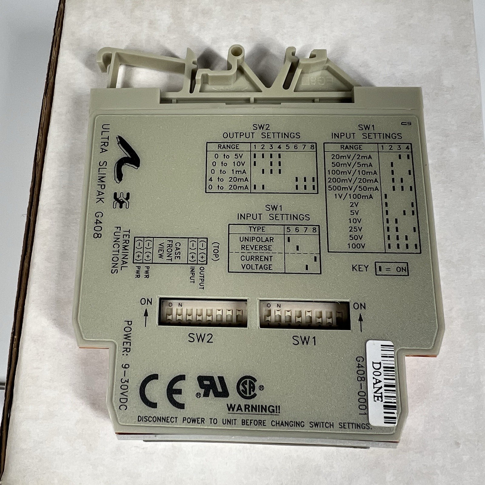 NEW Weidmuller Ultra Slimpak G408-0001 Signal Conditioner Action Instruments