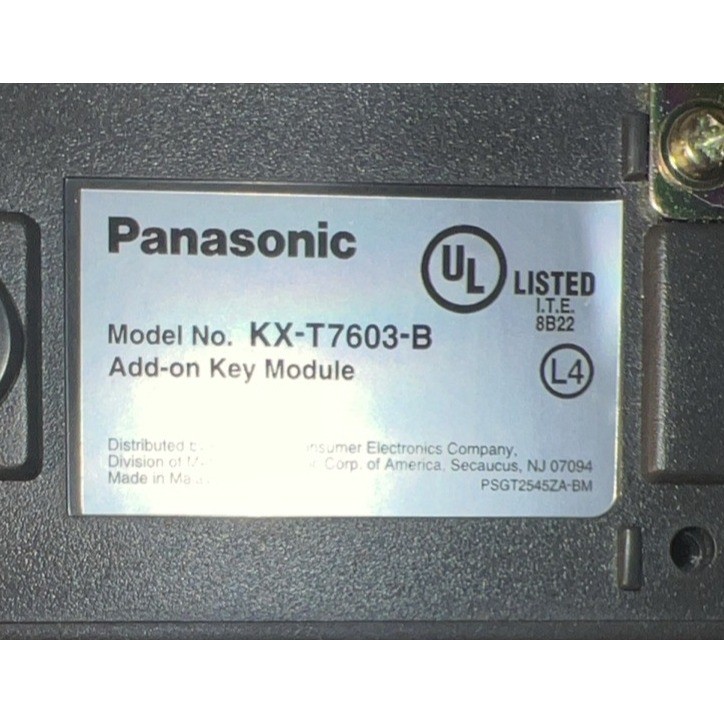 Lot of 3 Panasonic KX-T7633 Digital + KX-T7603 Add-On Key Module Telephone Black