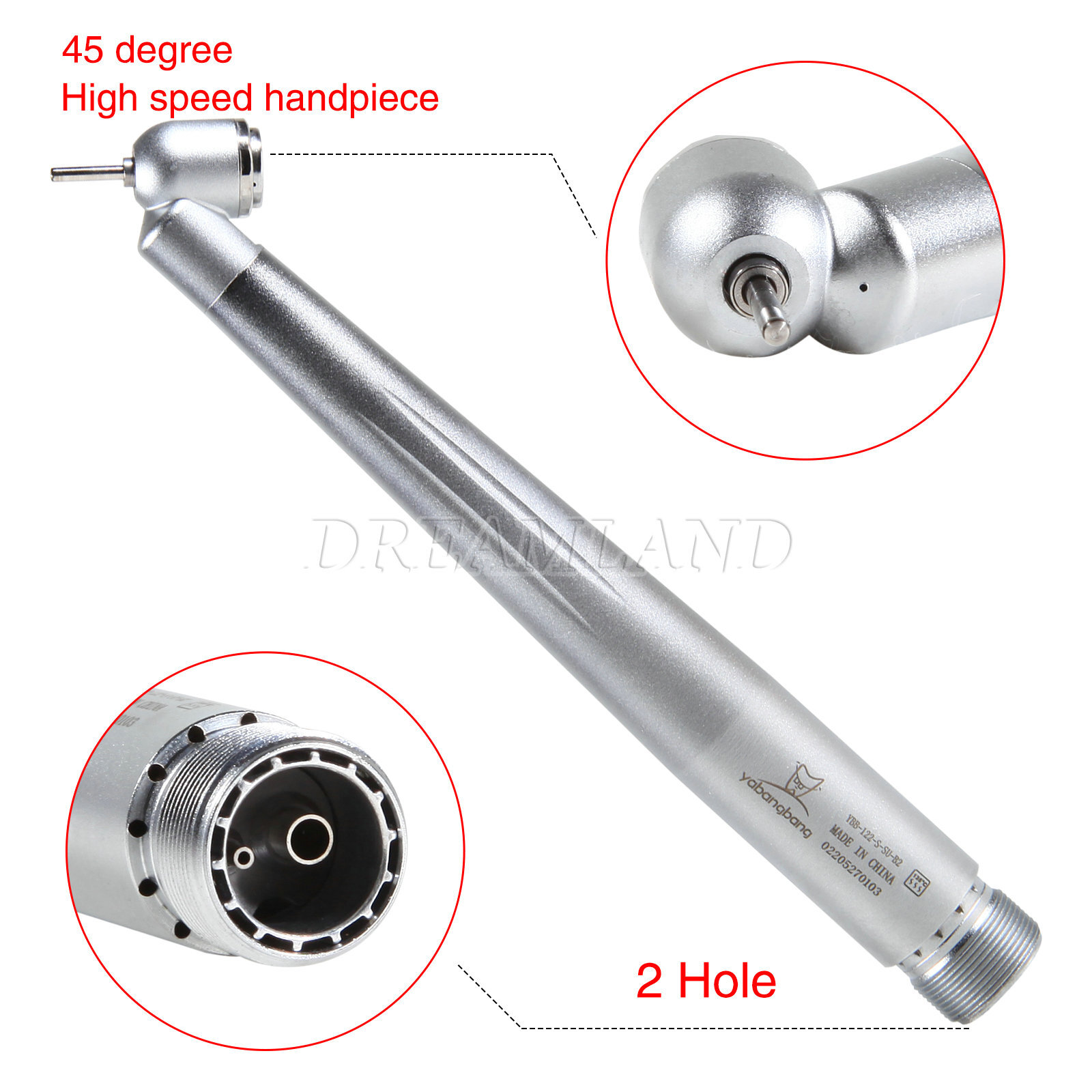 NSK Style Dental 45 Degree LED/No-LED Surgical High Speed Handpiece 2Hole Borden