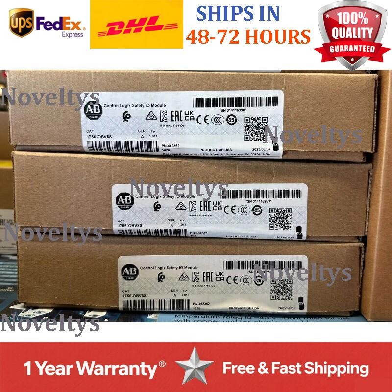 AB 1756-OBV8S ControlLogix Safety I/O Module 1756OBV8S New Sealed US Free Tax