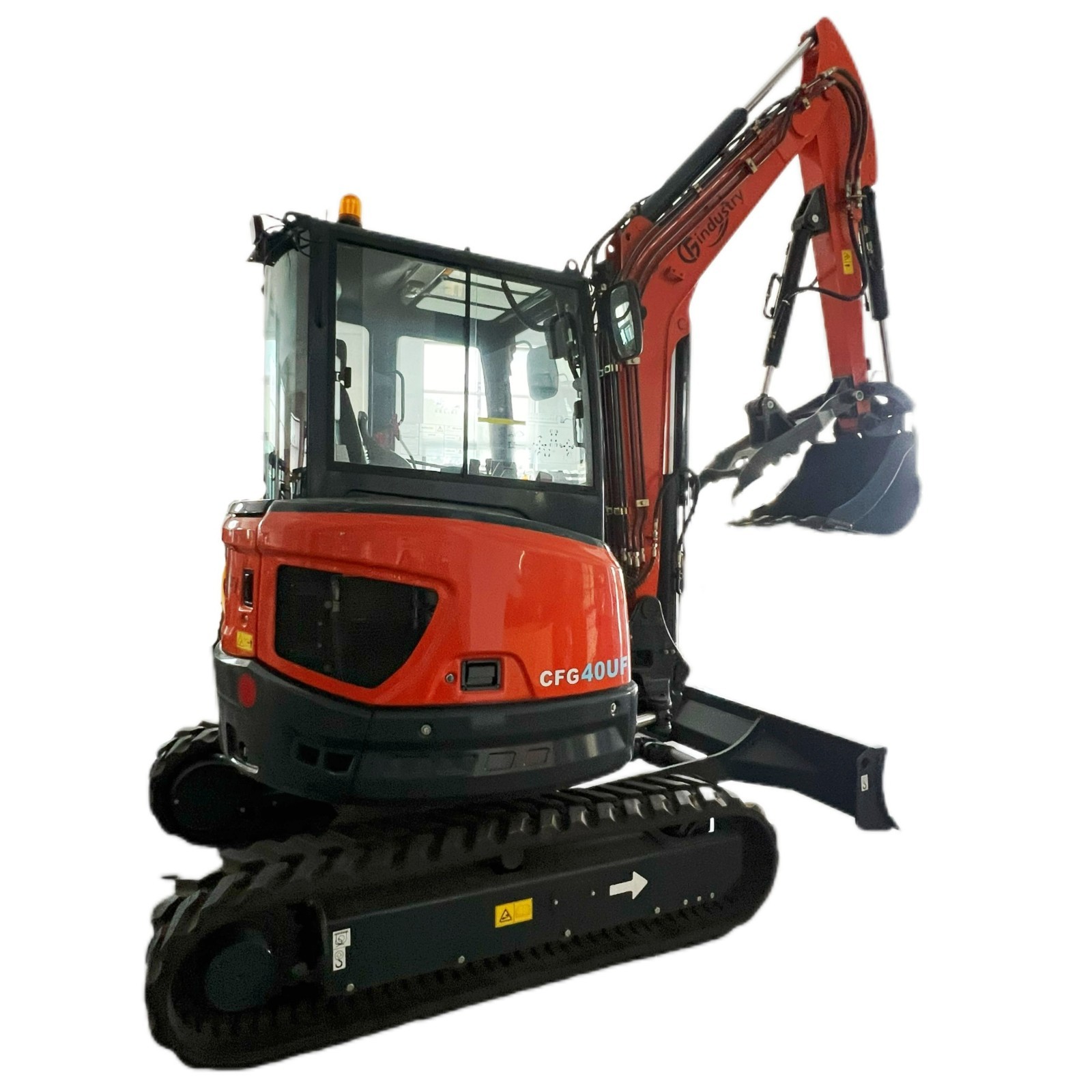 4 Ton Kubota Diesel Engine Mini Excavator w/ Hydraulic Thumb & A/C CFG-40UF Red