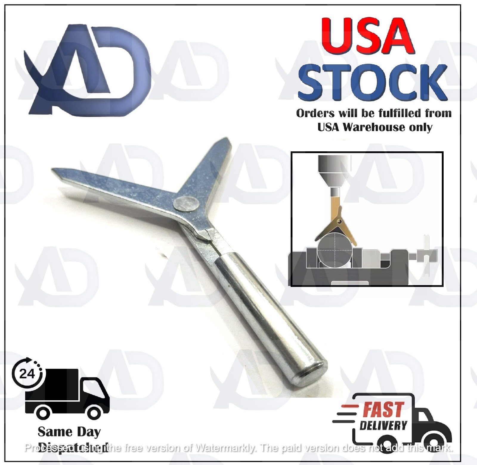 ADI Round Work Piece Center Finder Tool 3/8″ Shank for Milling Machine Tools
