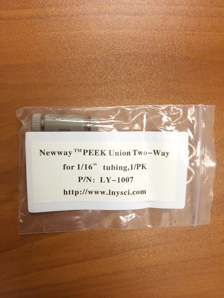 PEEK Union; 2-way 0.010 in. for 1/16′ tubing,HPLC, LY-1007