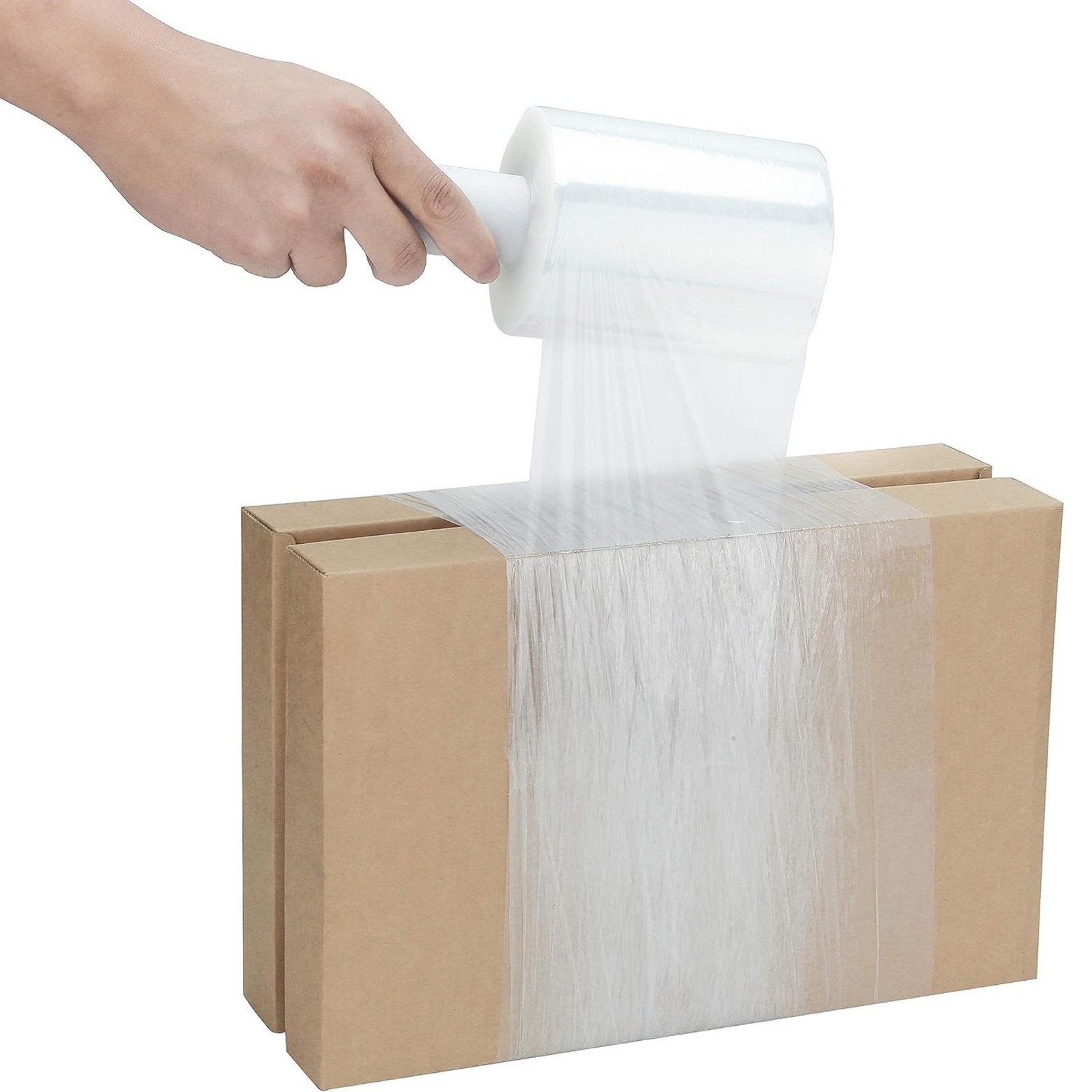 12 Rolls 5″x700′ 120 Ga Extended Core Mini Stretch Wrap Banding Film Clear