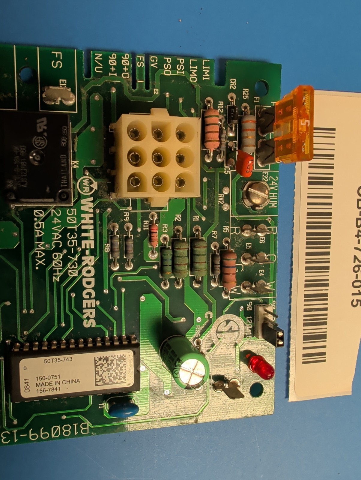 White-Rodgers Goodman B18099-13 Furnace Control Board 50T35-730 USED