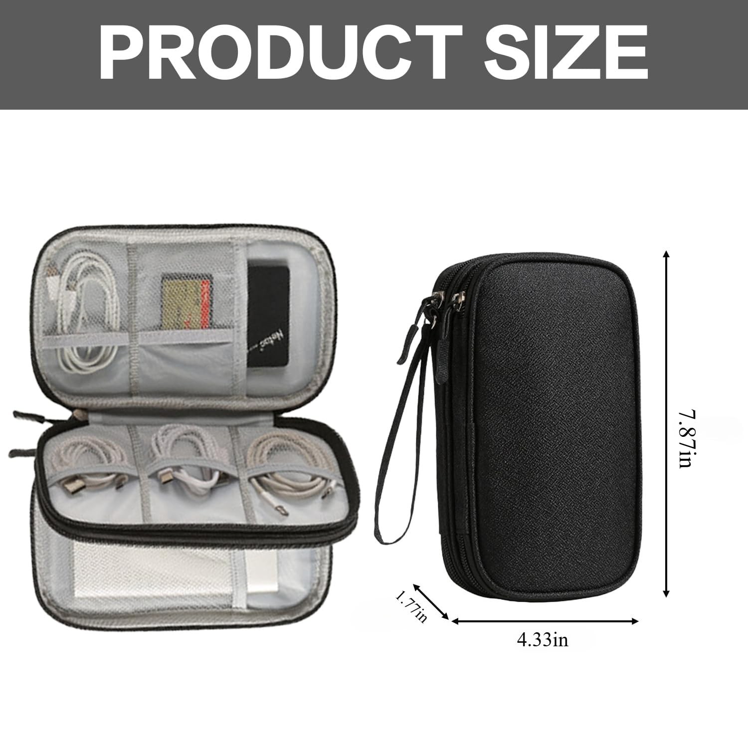 Hard EVA Electronics Travel Organizer Case for Charger Cable Power Bank Phone