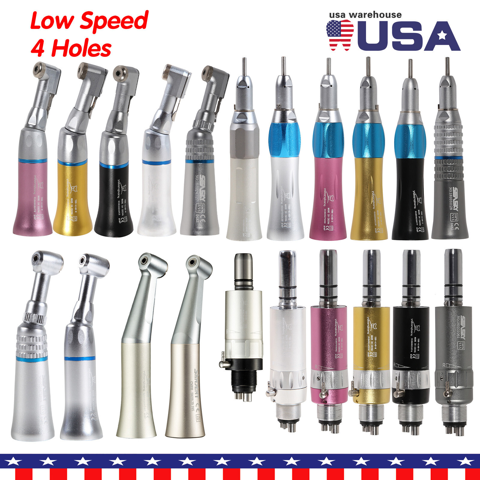 Dental slow low speed straight handpiece/ contra angle/ air motor 2/4 E-type NSK