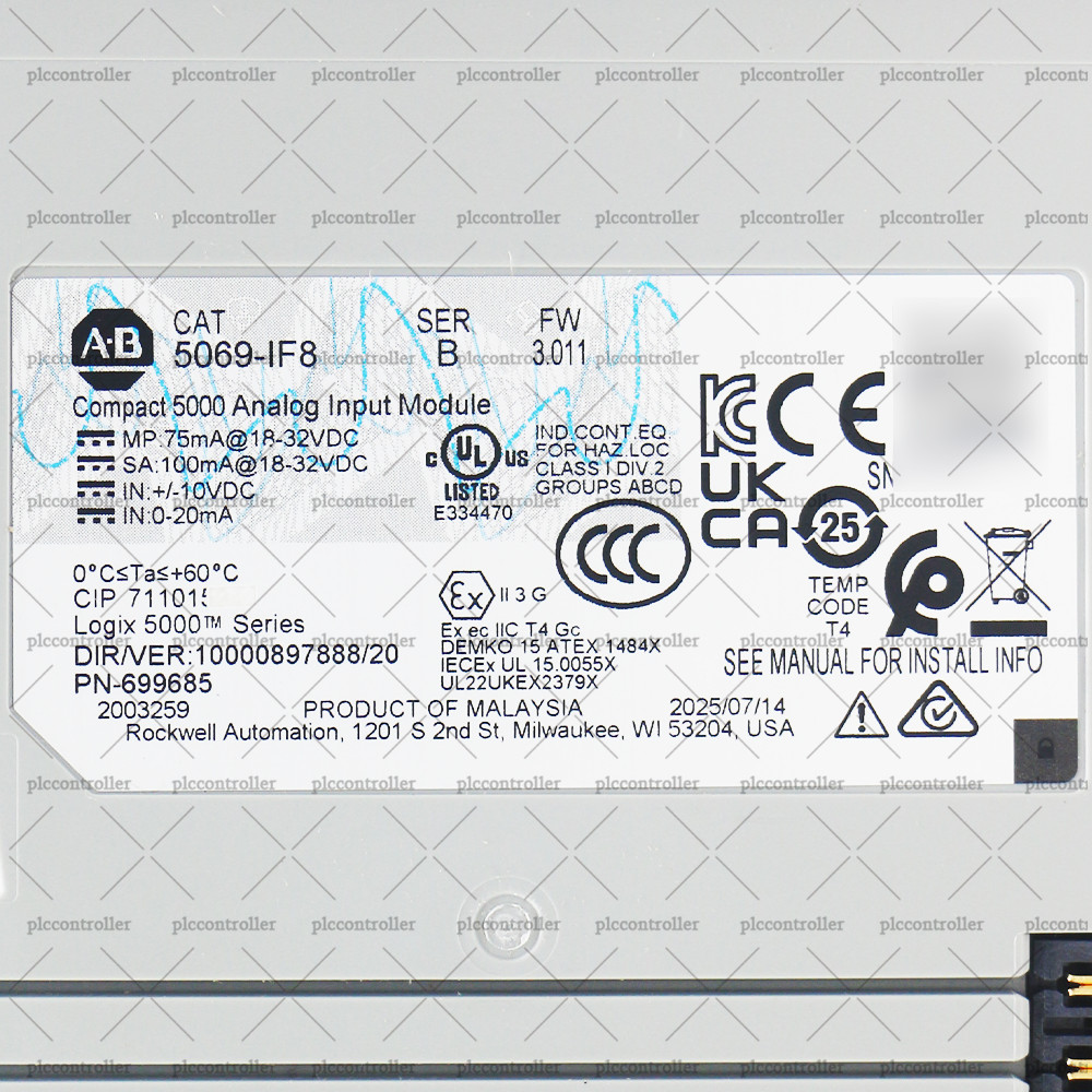 Allen-Bradley 5069-IF8 Compact I/O 8 Channel Voltage/Current Analog Input Module