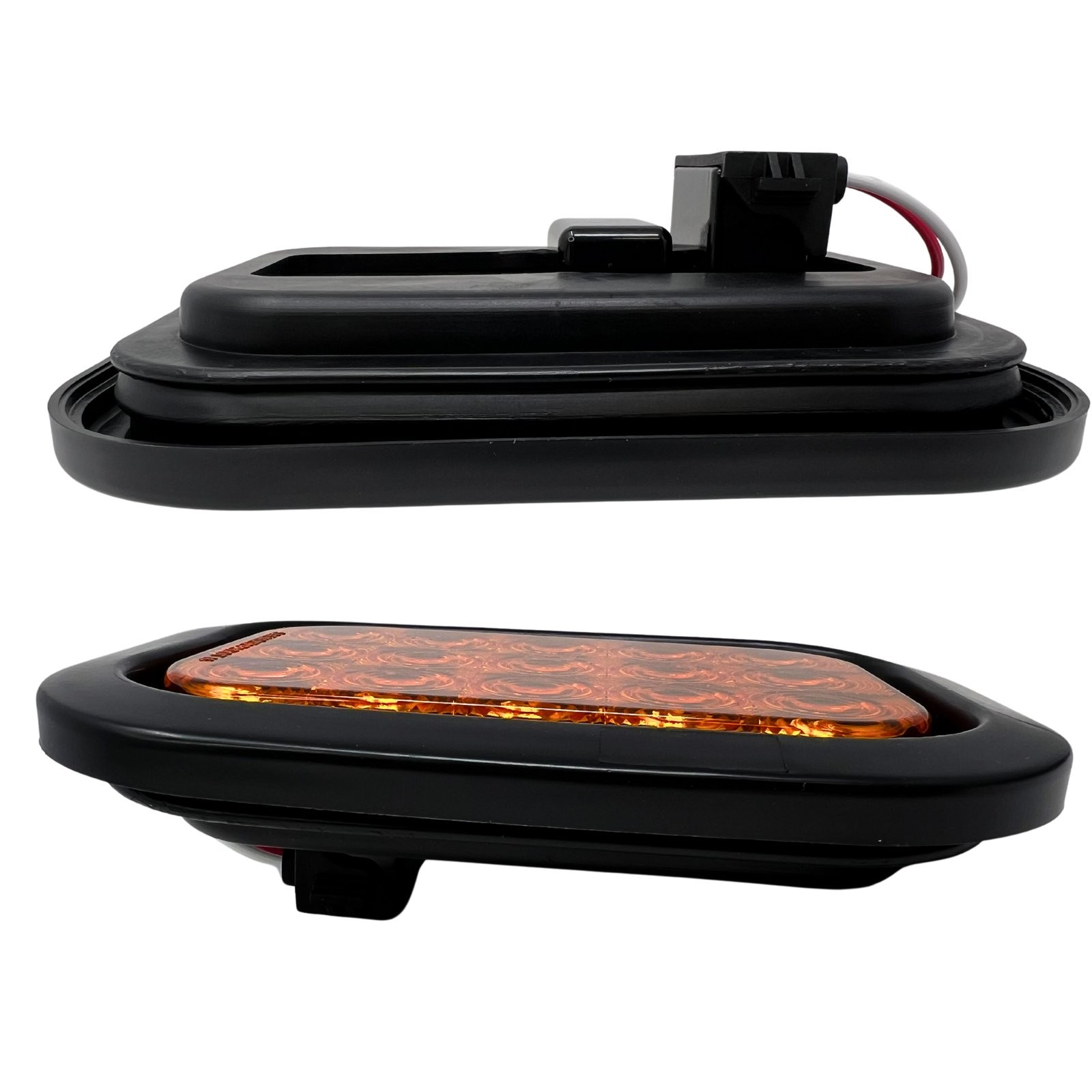 All Star Truck Parts 5×3 2x Amber Strobe Flashing Rectangle 15 LED Signal Turn