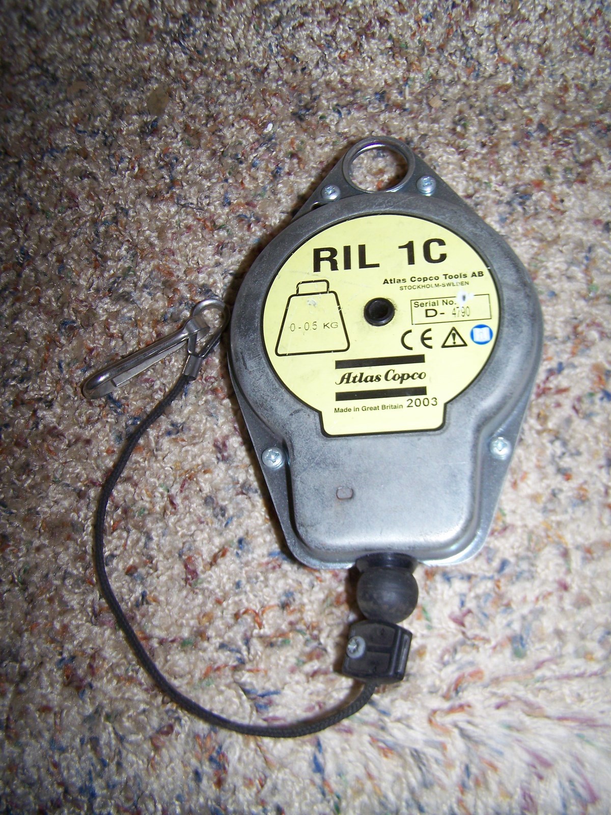 ATLAS COPCO RIL1C TOOL BALANCER 0-0.5 KG