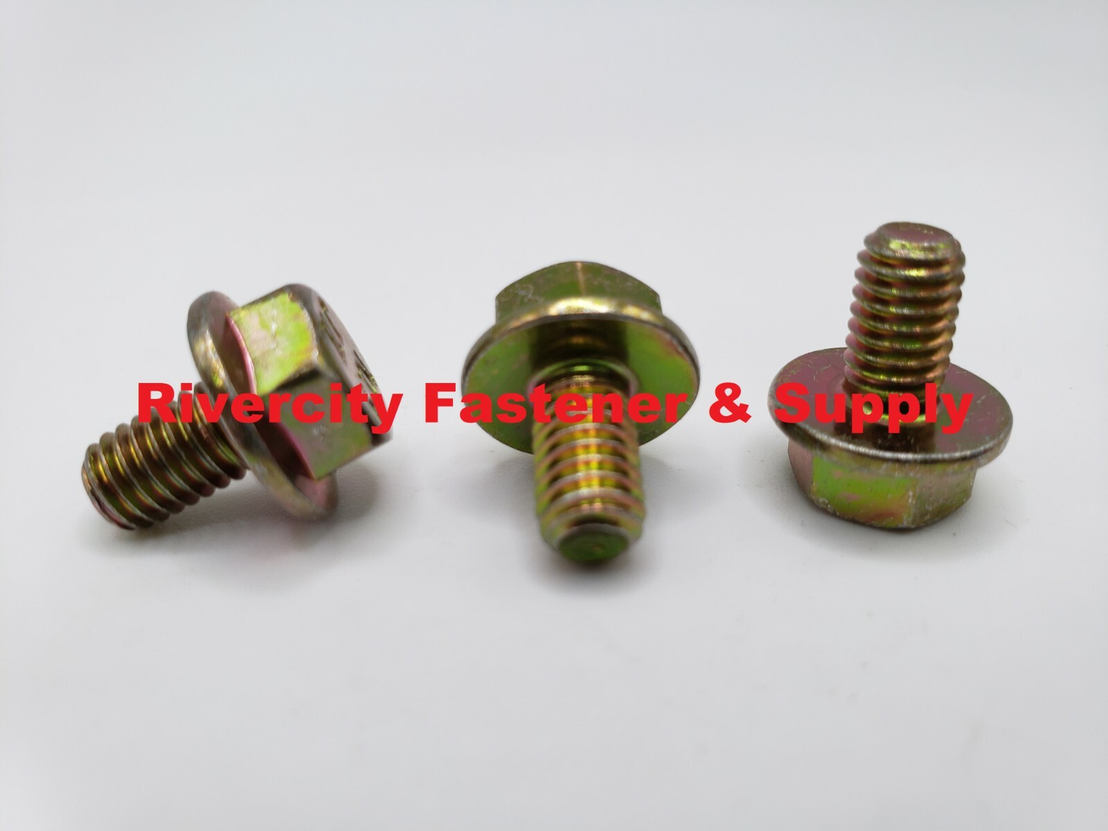 (100) M6-1.0x10mm Hex Head Flange Bolt / Screws 10.9 M6x1.0x10 M6x10mm ZY