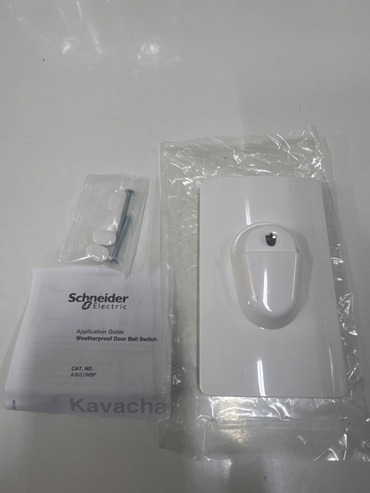 LOT 2 PCS Schneider A3031WBP Weather Proof Door Bell Switch with LED Indicator