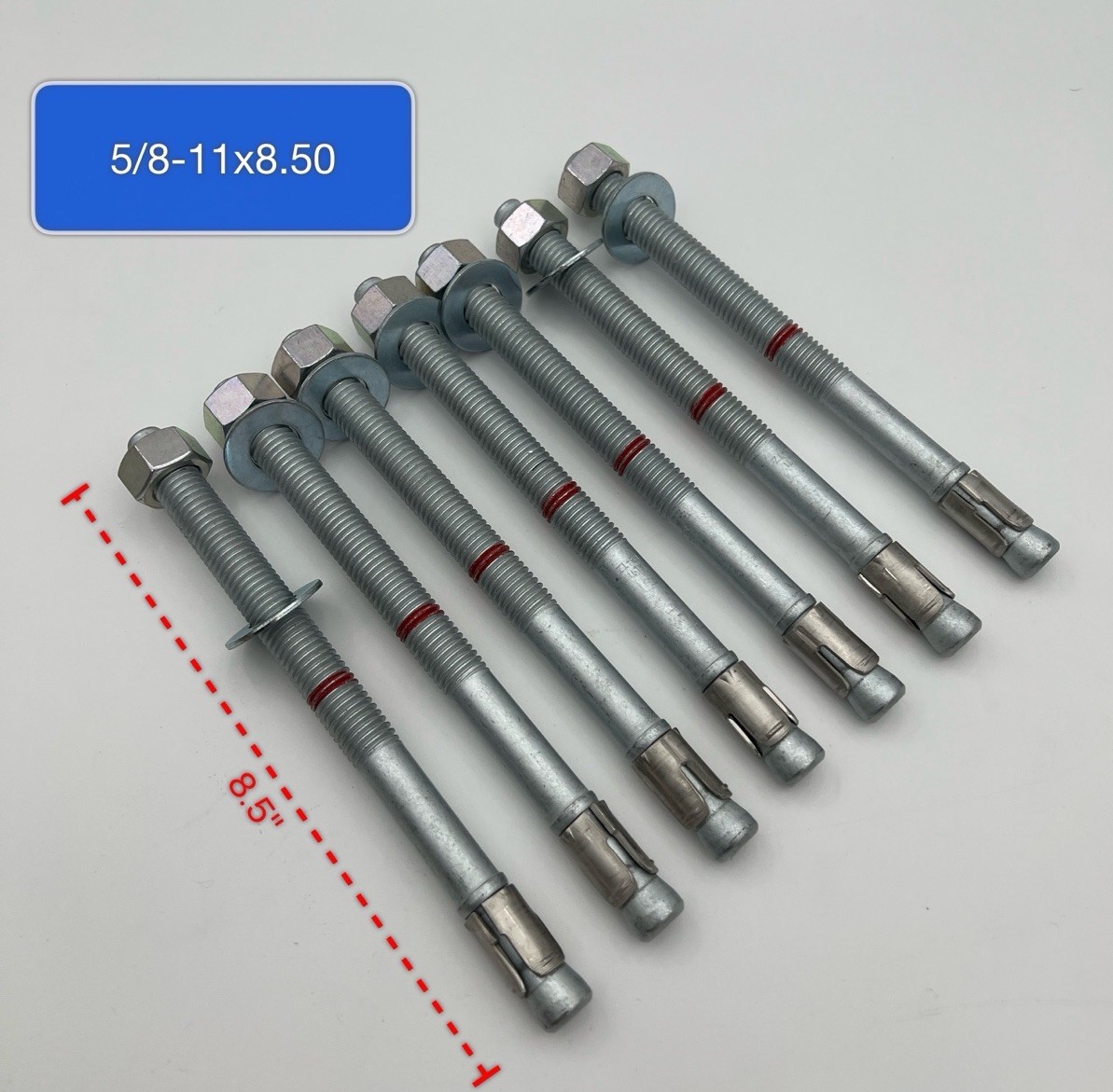 Lot Of 7 HILTI Stud Anchor 5/8x11x8.50” KB-TZ 387518