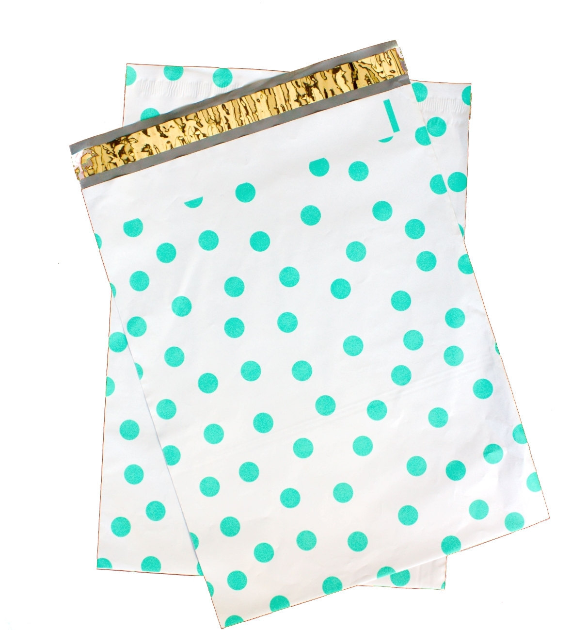 Hot Pink,Teal,Purple,Blue Polka Dot Flat Poly Shipping Mailers 10×13, 6×9, 12×15