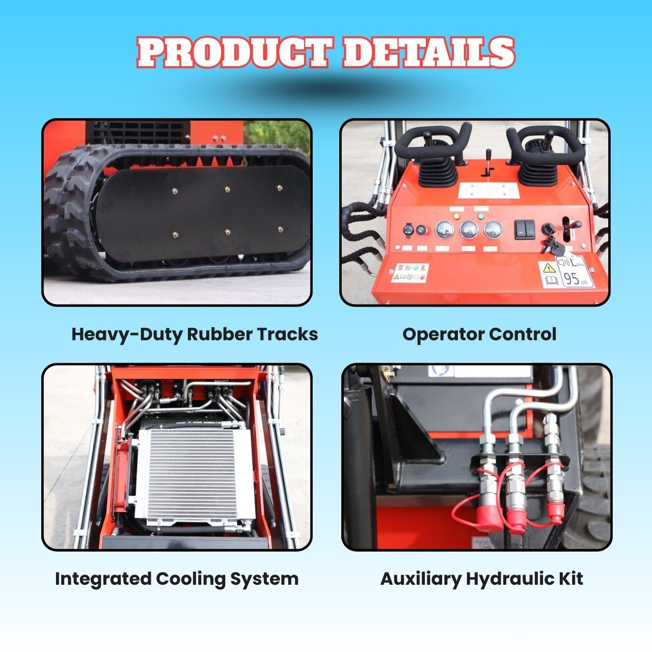 TYPHON STOMP 502 Compact Tracked Skid Steer Loader 22.1HP Honda Gasoline engine