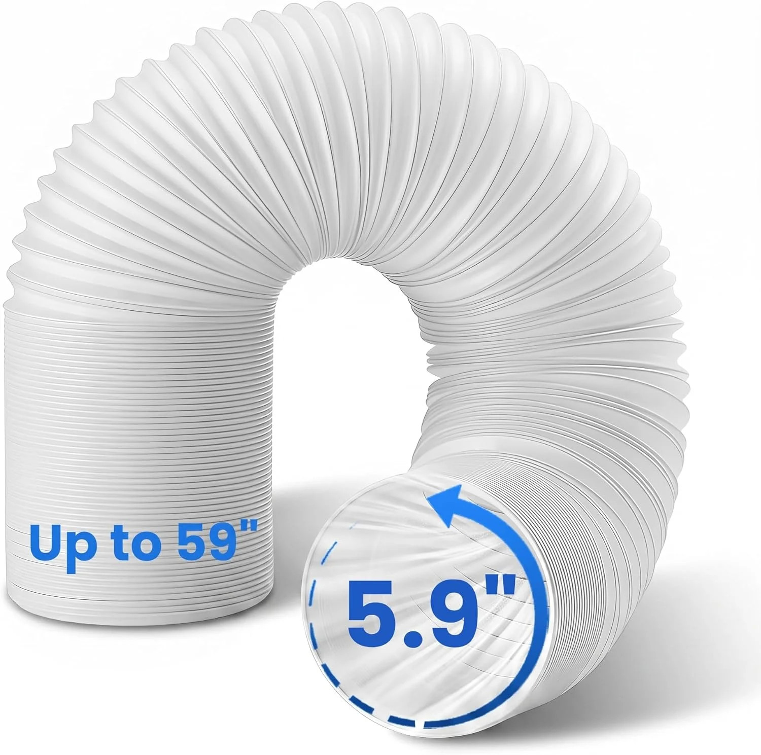 5.9″ Portable Air Conditioner Hose, 59″ Universal AC Vent Exhaust Tube Pipe
