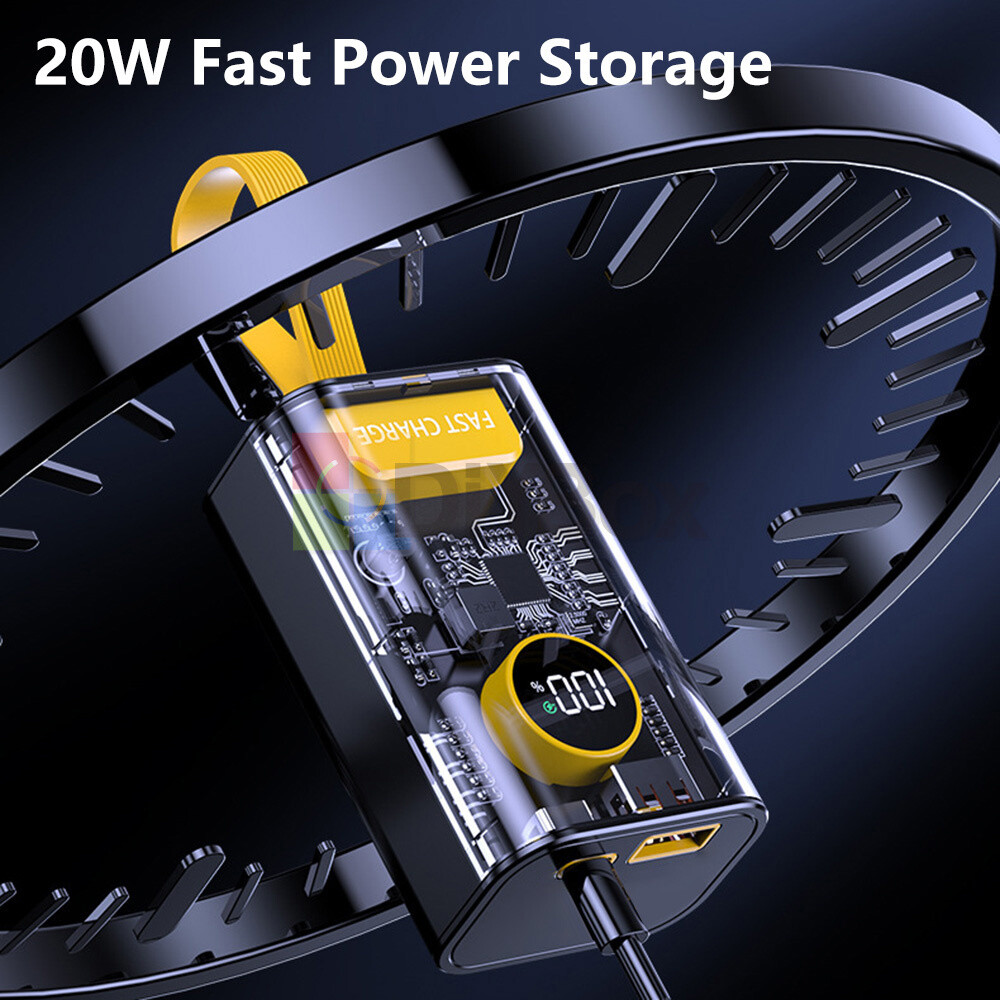 DIY Kits Power Bank Box PD 22.5W Portable 18650 USB Power Bank Case 10000mAh