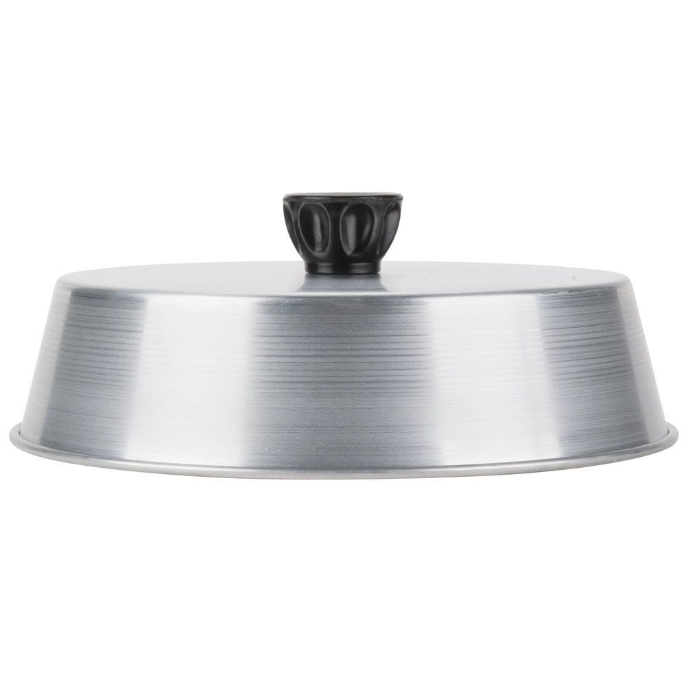 New Winco ADBC 8 Inch Round Aluminum Grill Basting Cover Hamburger Melt Cheese