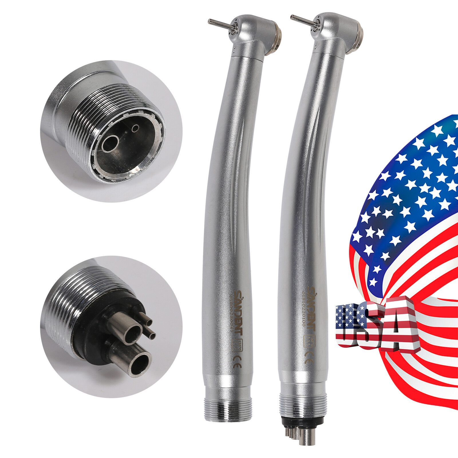 USA SANDENT NSK Style Dental High/Fast Speed Air Turbine Handpiece Push 2/4Holes