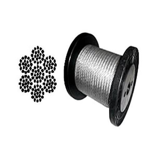 Cable Railing Type 304 Stainless Steel Wire Rope Cable, 1/4″, 7×7, Coil & Reel