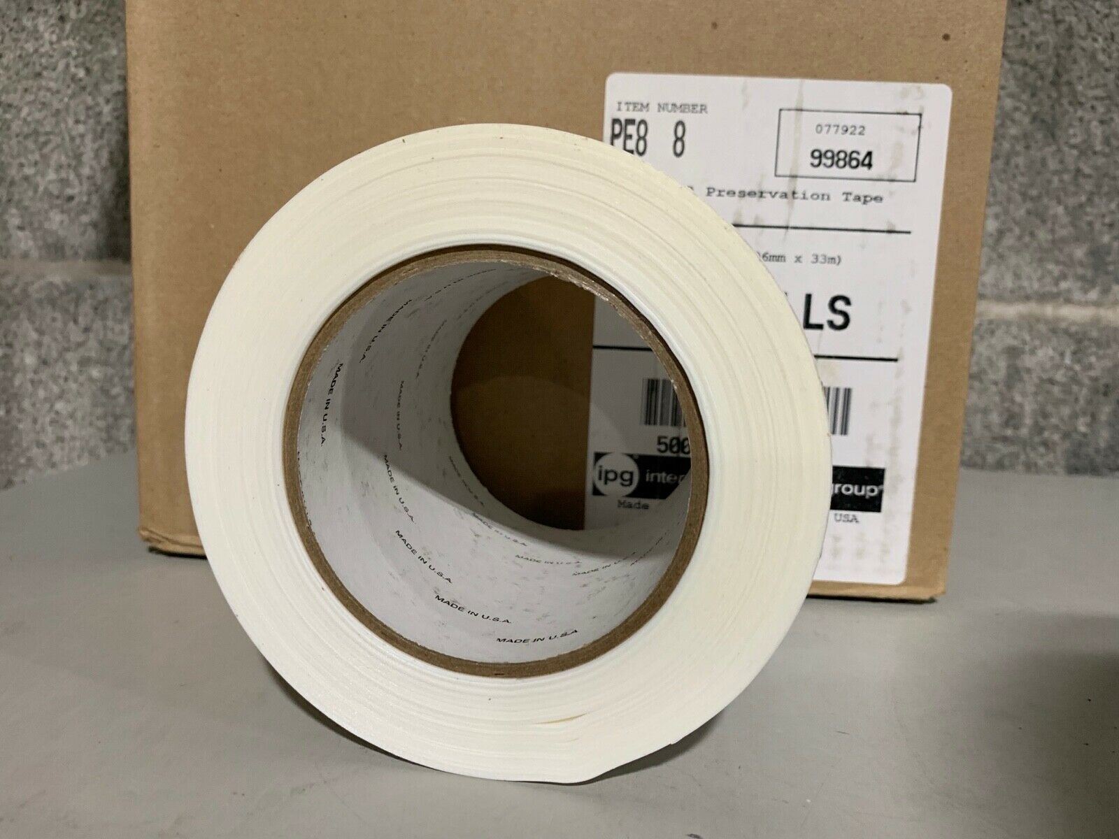TWO (2) Intertape IPG White Polyethylene Tape PE8 3.77″x36yds Marine Hull Wrap